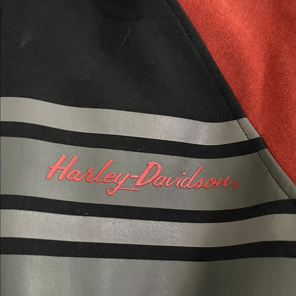 Harley-Davidson Women's Black & Rust Hooded Jacket - Picture 2 of 6